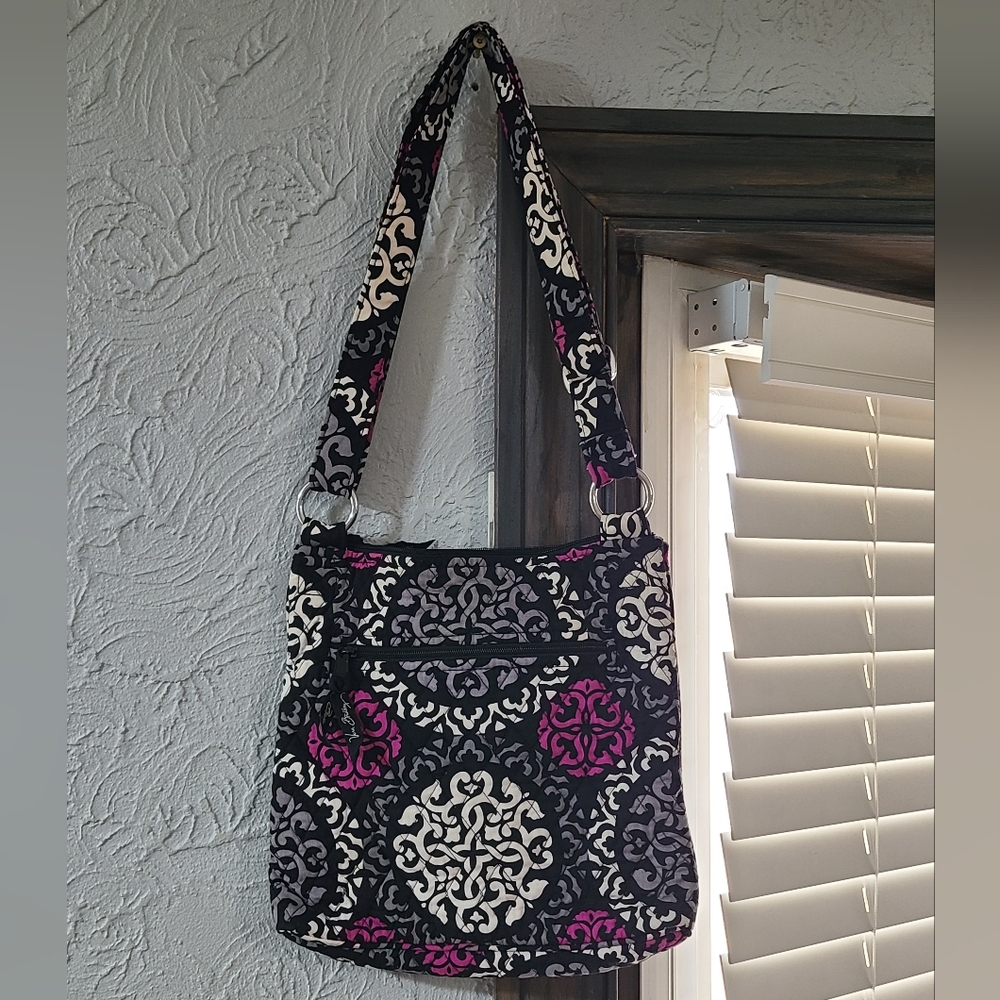 Vera Bradley Canterberry Magenta Pattern Hipster Crossbody Bag